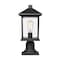 Z-Lite Portland 1 Light Outdoor Pier Mount Light, Black & Clear Beveled 531PHMR-533PM-BK - alternate 5
